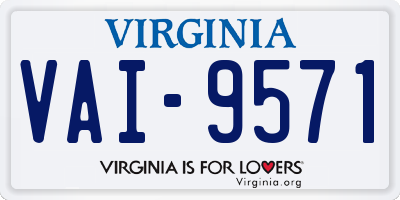 VA license plate VAI9571