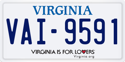 VA license plate VAI9591