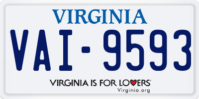 VA license plate VAI9593