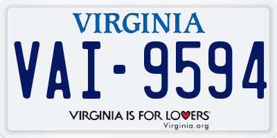VA license plate VAI9594