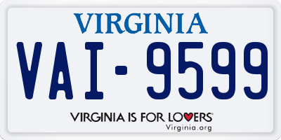 VA license plate VAI9599