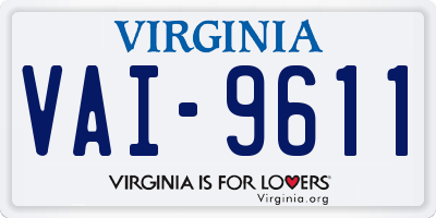 VA license plate VAI9611