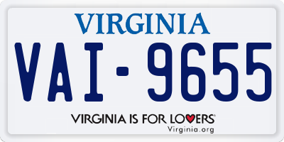 VA license plate VAI9655