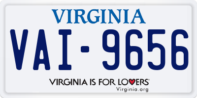 VA license plate VAI9656