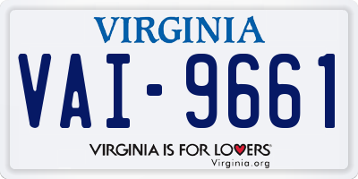 VA license plate VAI9661