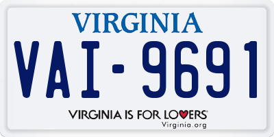 VA license plate VAI9691