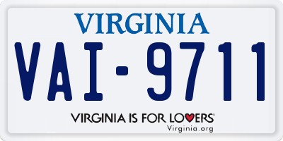 VA license plate VAI9711
