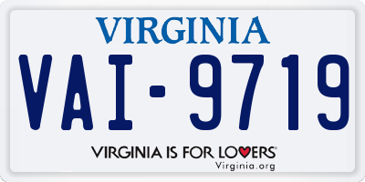 VA license plate VAI9719