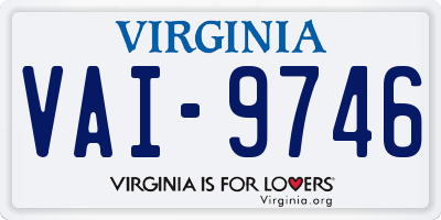 VA license plate VAI9746