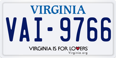VA license plate VAI9766