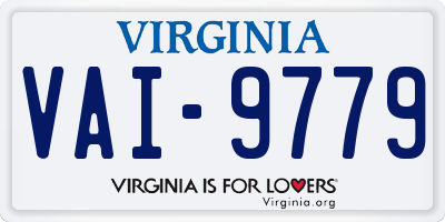VA license plate VAI9779