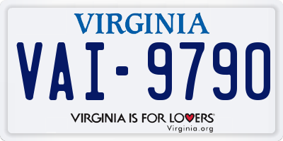 VA license plate VAI9790