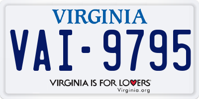 VA license plate VAI9795