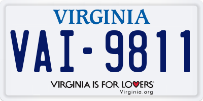 VA license plate VAI9811