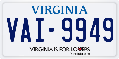 VA license plate VAI9949
