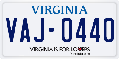VA license plate VAJ0440