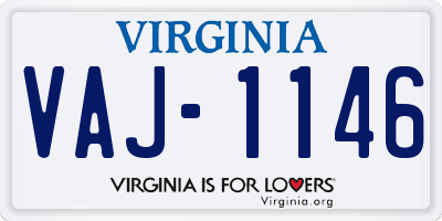 VA license plate VAJ1146