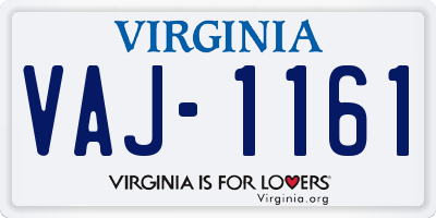 VA license plate VAJ1161