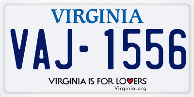 VA license plate VAJ1556