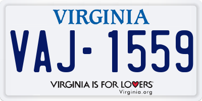 VA license plate VAJ1559