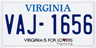 VA license plate VAJ1656