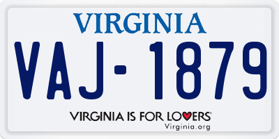VA license plate VAJ1879