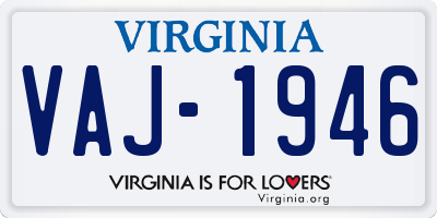 VA license plate VAJ1946