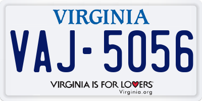 VA license plate VAJ5056