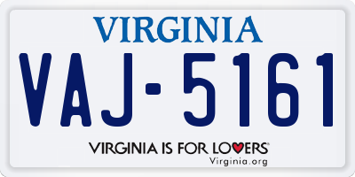 VA license plate VAJ5161