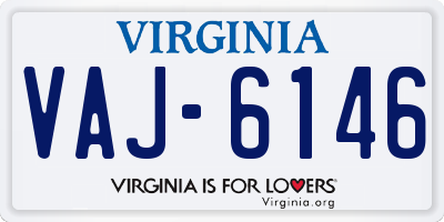 VA license plate VAJ6146