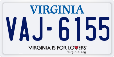 VA license plate VAJ6155