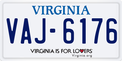 VA license plate VAJ6176