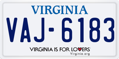 VA license plate VAJ6183