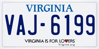 VA license plate VAJ6199