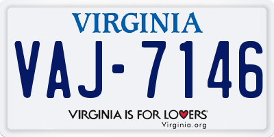 VA license plate VAJ7146
