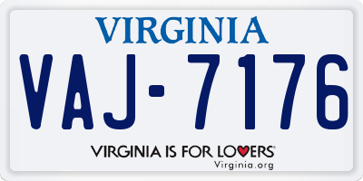 VA license plate VAJ7176