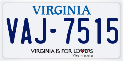 VA license plate VAJ7515
