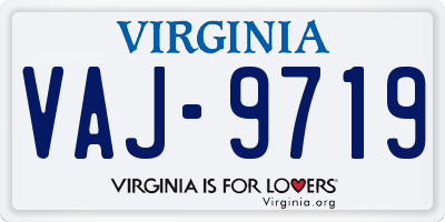 VA license plate VAJ9719