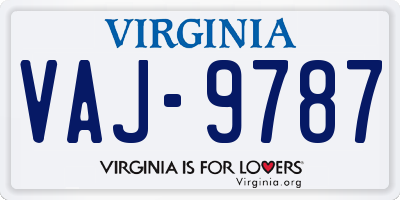 VA license plate VAJ9787