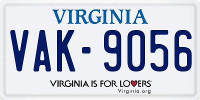 VA license plate VAK9056