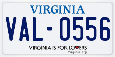 VA license plate VAL0556