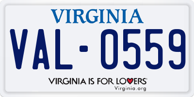 VA license plate VAL0559