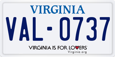 VA license plate VAL0737