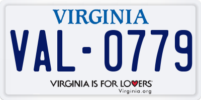 VA license plate VAL0779