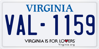 VA license plate VAL1159