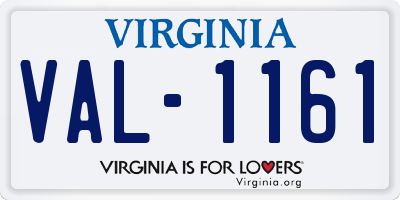 VA license plate VAL1161