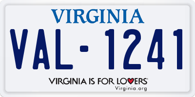 VA license plate VAL1241