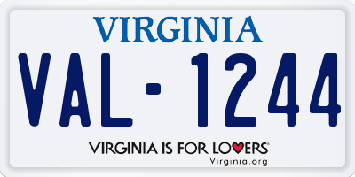 VA license plate VAL1244