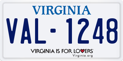 VA license plate VAL1248
