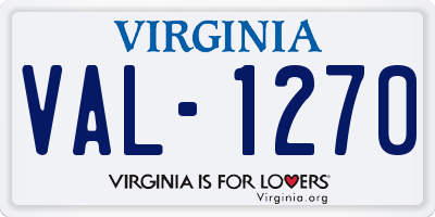 VA license plate VAL1270